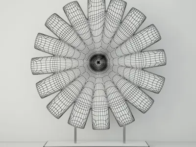 Antiqued Charkha Decor 3D model