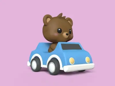 Bear Car 3D print model
