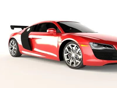 Audi R8 Low Poly game ready VR AR Low-poly 3D model