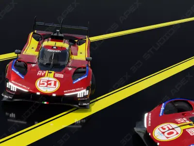 Ferrari 499P WEC 2025 - Platinum Edition 3D model