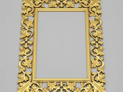 Classic Frame Mirror 009 3D model