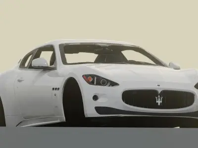 Maserati Gran Turismo S - Photorealistic Low-poly 3D model
