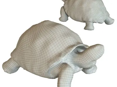 Deco Figurine Turtle Gold Medium 3D model