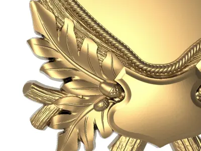 carved frame 3D model 5