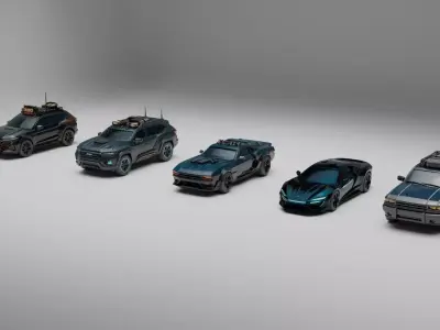 Cyberpunk Vehicle Kit bash Pack  5 Stylized Cars for Environment Low-poly 3D model