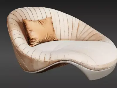 Sculptural Premium Lounge Chair 3D Model Luxury Furniture Design 3D model