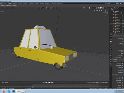 police car 3D model 2