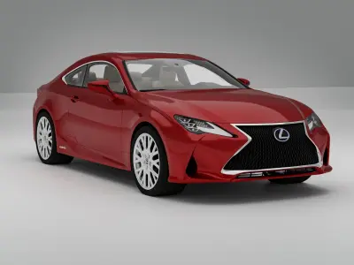 Lexus RC300h 2019 detailed interior 3D model