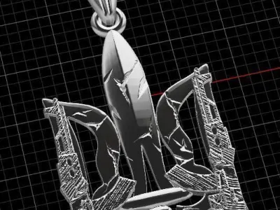 Ukrainian Trident 3D print model 15