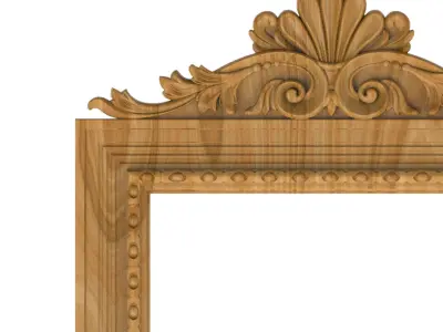 Carved picture frame STL 3D model 71