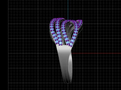 STL 3DM Print Ready Women Diamond Ring Lightweight Printable  3D print model 10
