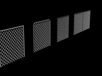 Wired Fence Pack Free 3D model