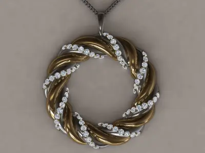 Twist pendant 3D print model