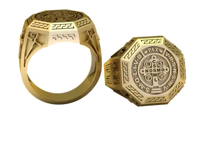 CHRIST CROSS DESIGN RING 3D PRINTABLE MODEL  3D print model