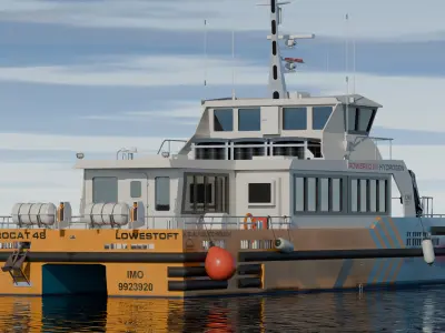 Windcat Workboats Low-poly 3D model