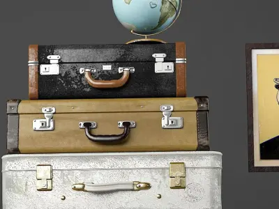 prop decorative suitcase Modern 3D model
