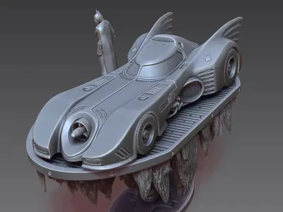 Batman Batmobile 3D Model Ready to Print 3D print model
