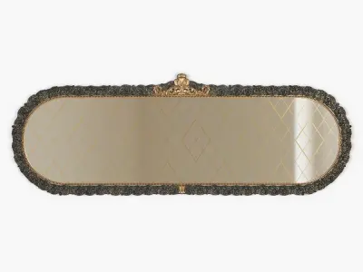 Oval classic mirror 3D model