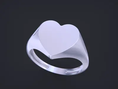 Heart Ring 3D print model