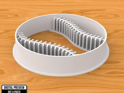 Baseball Ball Cookie Cutter 3D print model
