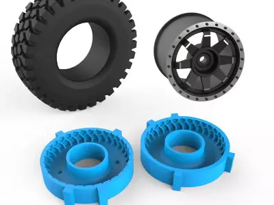Rough Terrain Tire Mold 3D print model