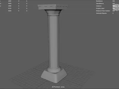Fantasy Column Free low-poly 3D model