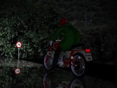 Ducati 160 Sport Low-poly 3D model