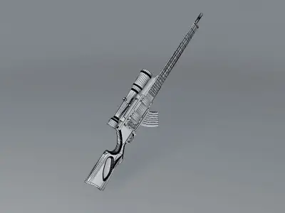 RG 6s Rifle Guitar Free 3D model