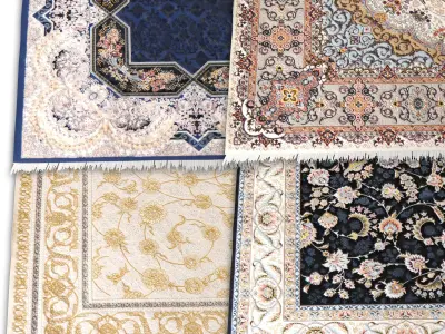 Persian Carpet Collection-vol8-4k texture Low-poly 3D model