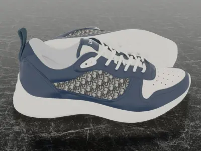 CHRISTIAN DIOR B25 3D SHOES - BLUE 3D model