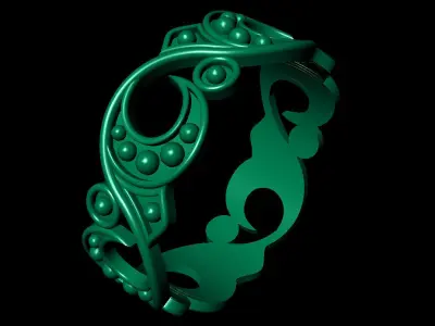 Women Ring 39 simple style ring band for women 3D print model