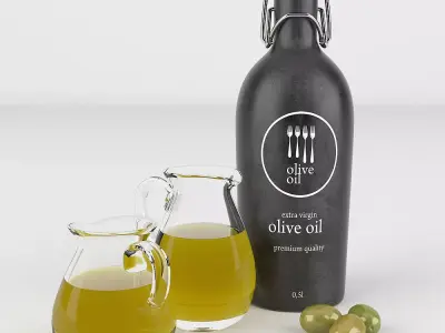 Olive Oil Set 3D model