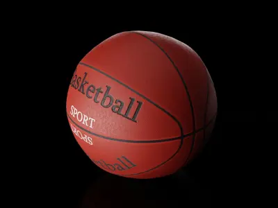Basketball PBR ball Low-poly 3D model