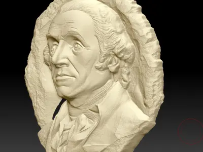 3D BasRelief Model of George Washington 3D print model