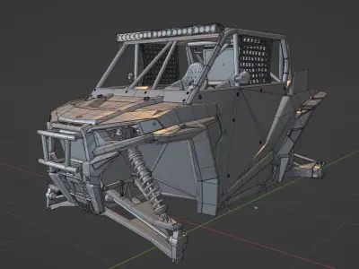 utv 3d model Low-poly 3D model