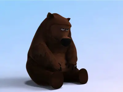 Stylized Cartoon Bear 3D model