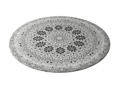 round carpet 8 3D model