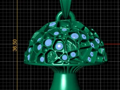 MUSHROMR VEGETABLE  PENDANT 3D PRINTABLE MODEL  3D print model