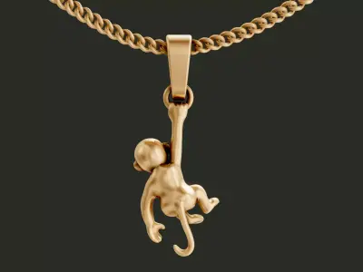 Monkey Pendant  3D print model