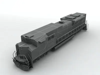 SD70 ACe Locomotive BNSF Low-poly 3D model
