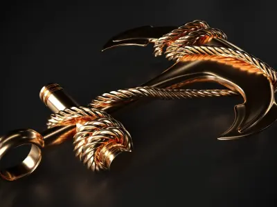 Anchor gold 3D model