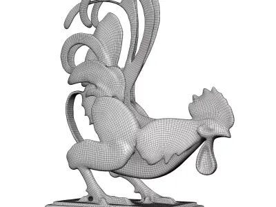 Steel Rooster 001 3D model