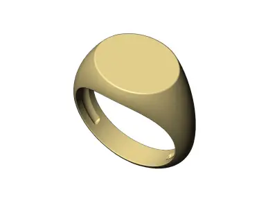 10x 12mm oval signet ring  3D print model