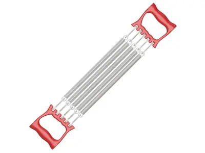 Spring Chest Expander Red 3D model