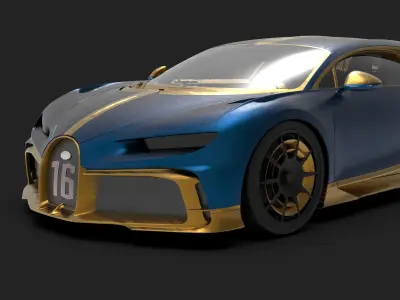 Bugatti chiron 3D model by haideralid41