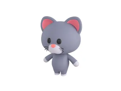 Character053 Rigged Cat 3D model