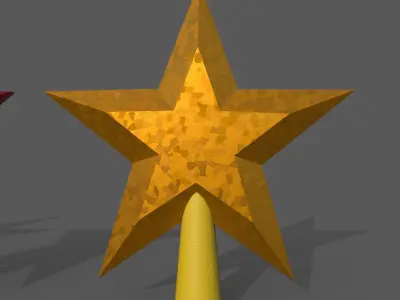 Christmas tree stars Low-poly 3D model