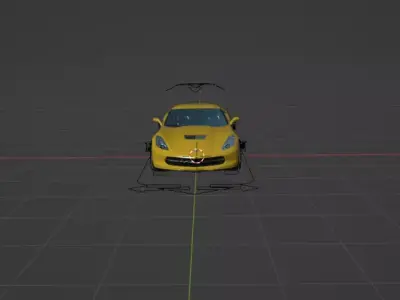 car rigged 3D model