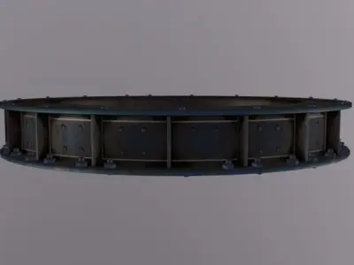 Crane Support Ring Low-poly 3D model