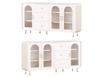 Modern White Sideboard Credenza 3D model